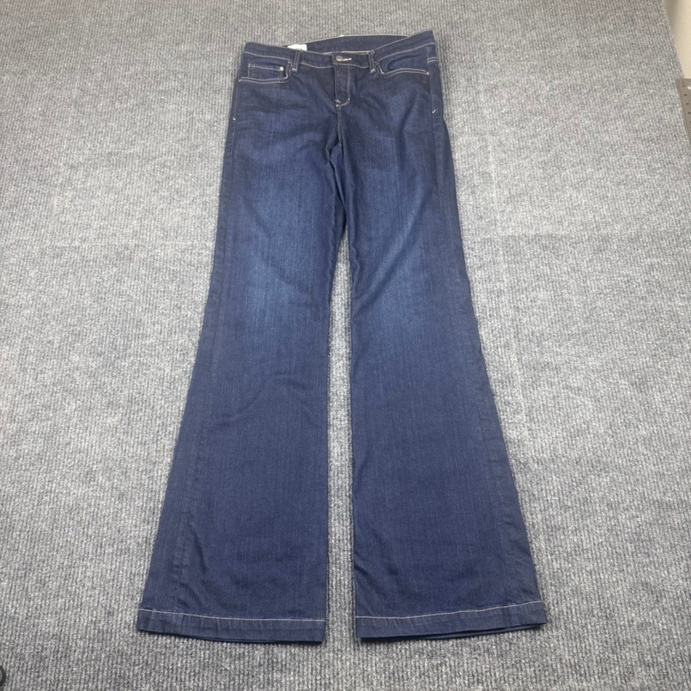 Gap 1969 Mid Rise Flare Jeans Dark Wash Denim 32 Tall S/448587-00